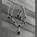 FS Collection Silver Plated AD Necklace Set
