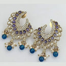 FS Collection Gold Plated Crystal Stone Dangler Earrings