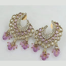FS Collection Gold Plated Crystal Stone Dangler Earrings