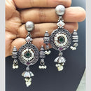FS Collection Oxidised Plated Pota Stone Dangler Earrings