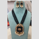 FS Collection Gold Plated Austrian Stone And Beads Necklace Set