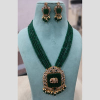 FS Collection Gold Plated Austrian Stone And Beads Necklace Set