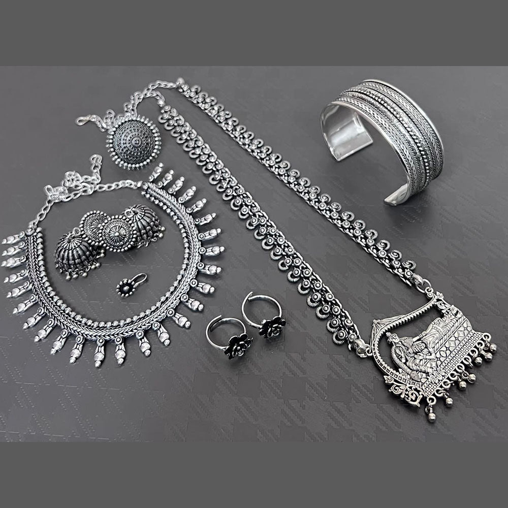 FS Collection Oxidised Plated Jewellery Combo