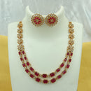 FS Collection Gold Plated Crystal Stone Necklace Set
