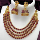 FS Collection Gold Plated Pota Stone Necklace Set