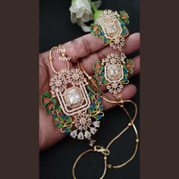 FS Collection Gold Plated AD Chain Pendent Set