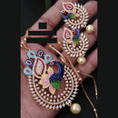 FS Collection Gold Plated AD Chain Pendent Set
