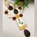 FS Collection Gold Plated Mother Of Pearls Necklace Set