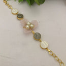 FS Collection Gold Plated Pearl Bracelet