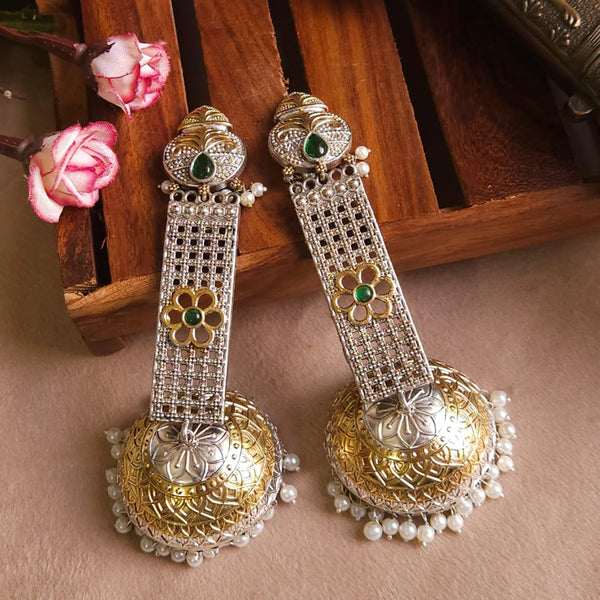 FS Collection Gold Plated Jhumki Earrings