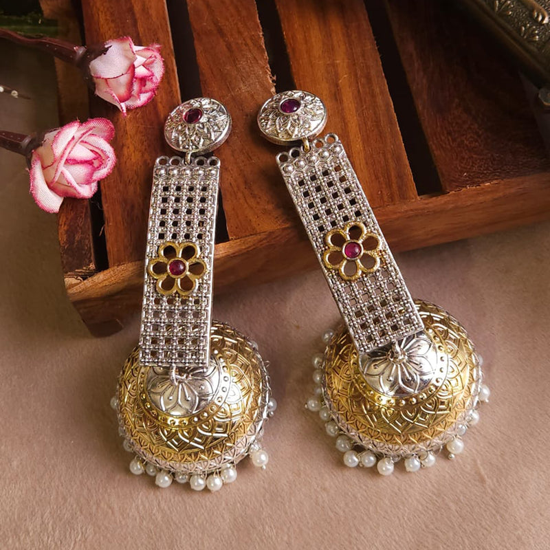 FS Collection Gold Plated Jhumki Earrings