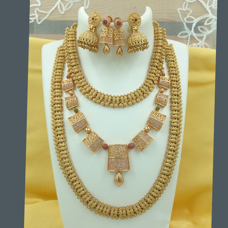 FS Collection Gold Plated Necklace Combo