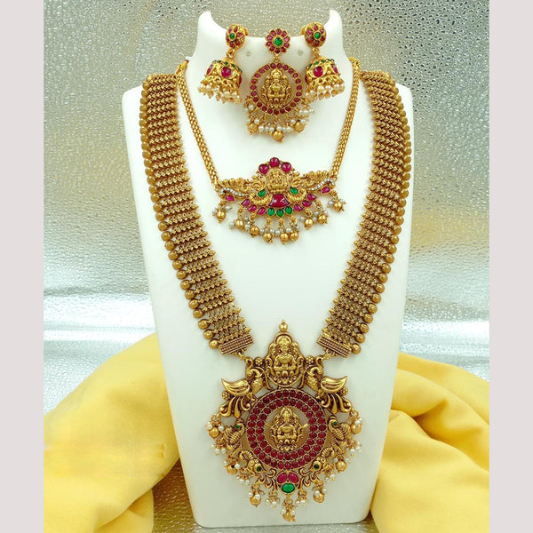 FS Collection Gold Plated Temple Necklace Combo