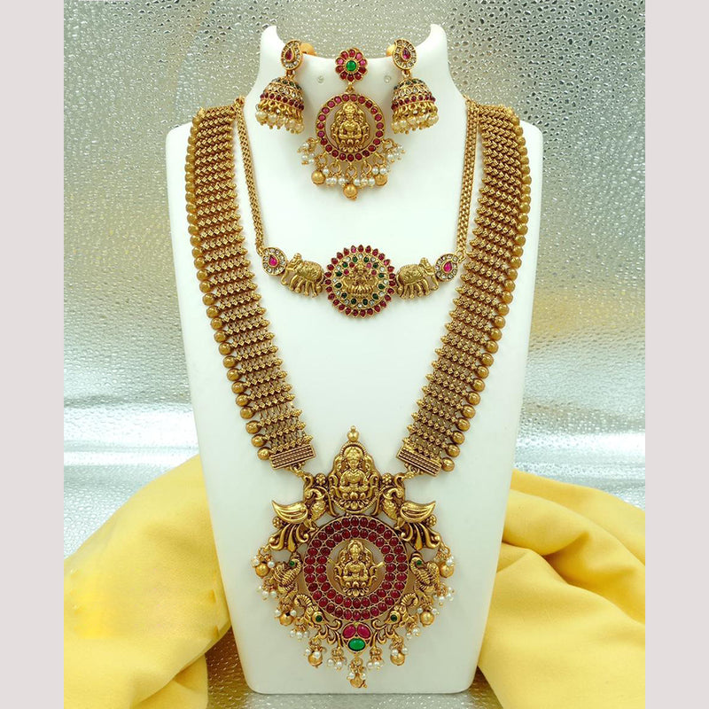 FS Collection Gold Plated Temple Necklace Combo