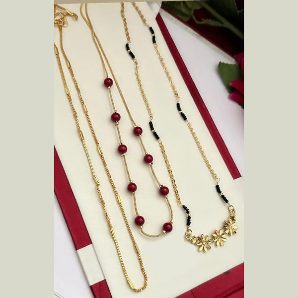 FS Collection Gold Plated Pearls Combo Set