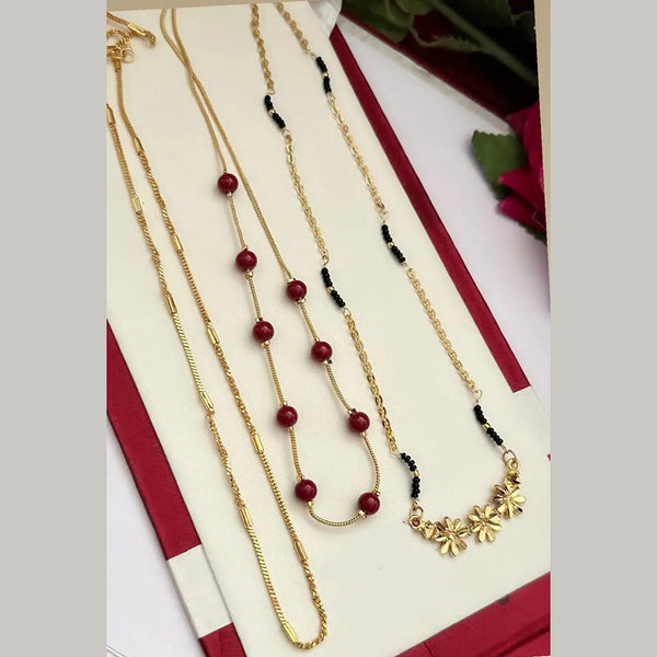 FS Collection Gold Plated Pearls Combo Set