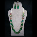 FS Collection Gold Plated Pearls Multi Layer Long Necklace Set
