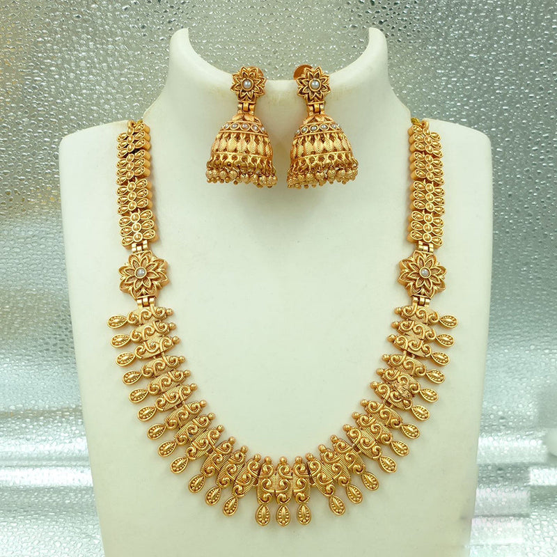 FS Collection Gold Plated Pota Stone Necklace Set