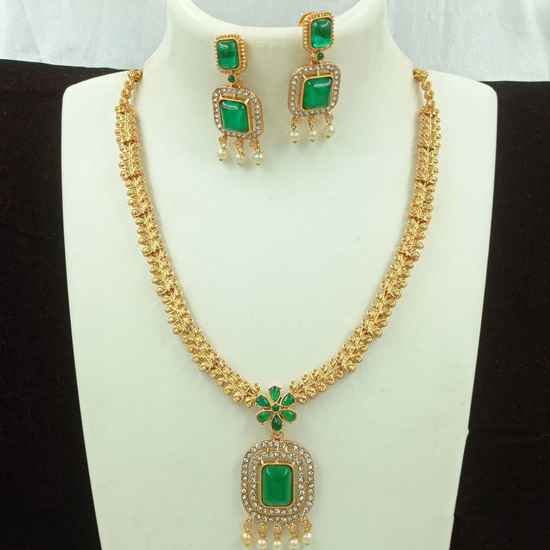 FS Collection Gold Plated Austrian Stone Necklace Set