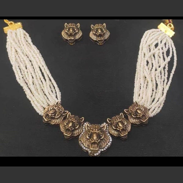 FS Collection Gold Plated Sabyasachi Expire Choker Necklace Set