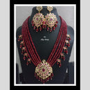 FS Collection Gold Plated Pota Stone And Beads Necklace Set
