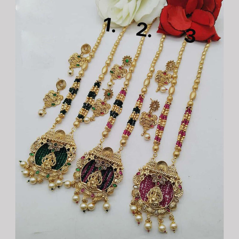 FS Collection Gold Plated Long Necklace Set (1 Piece Only Assorted Design)