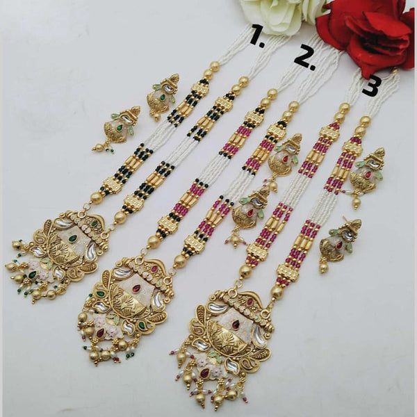 FS Collection Gold Plated Long Necklace Set (1 Piece Only Assorted Design)