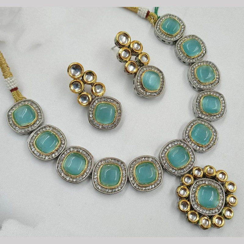 FS Collection Gold Plated Crystal Stone Necklace Set