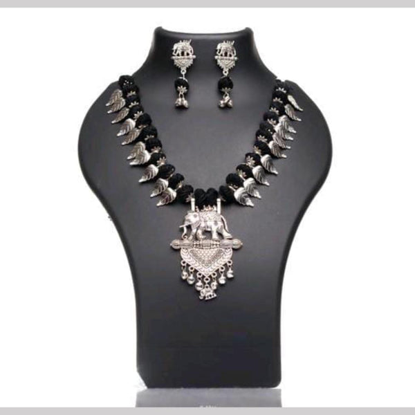 FS Collection Oxidised Plated Necklace Set