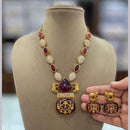 FS Collection Gold Plated Austrian Stone Elephant Necklace Set