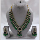 FS Collection Gold Plated Pota Stone And Austrian Stone Necklace Set