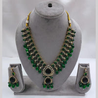 FS Collection Gold Plated Pota Stone And Austrian Stone Necklace Set