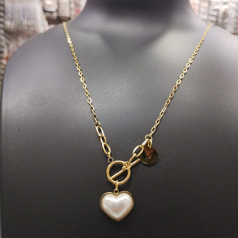 FS Collection Gold Plated Heart Shape Chain