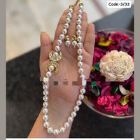 FS Collection Gold Plated Pearls Necklace Set