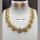 FS Collection Gold Plated Pota Stone Necklace Set