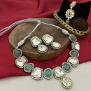 FS Collection 2 Tone Plated Crystal Stone Necklace Set
