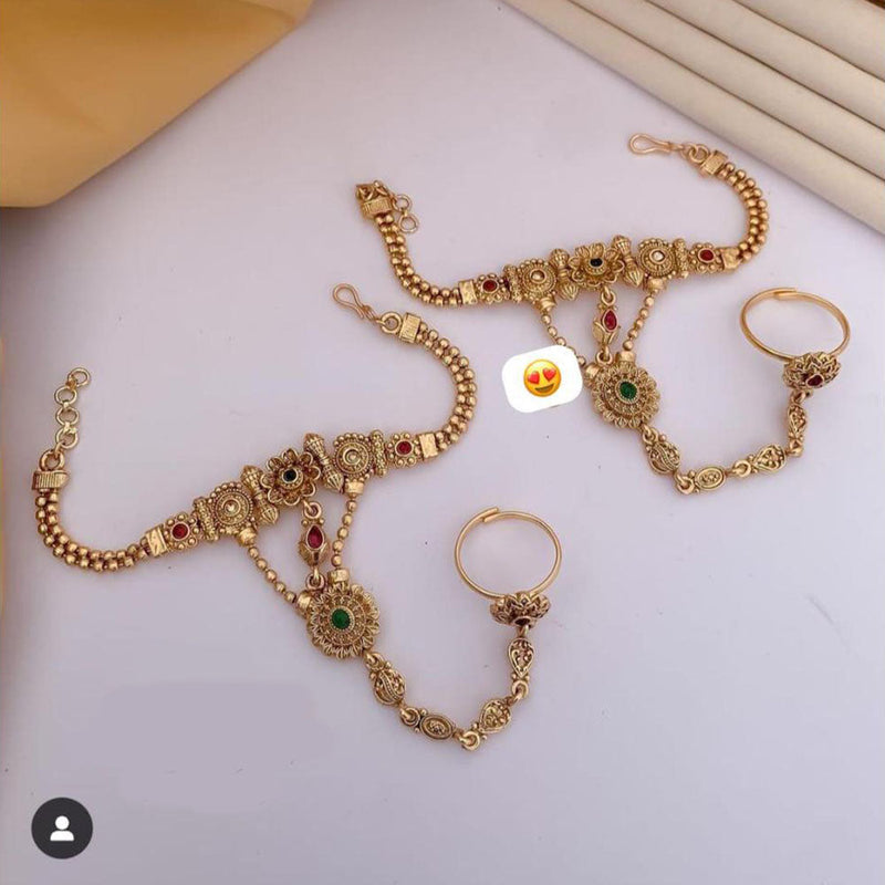 FS Collection Gold Plated Pota Stone Hand Harness