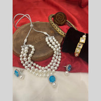FS Collection Gold Plated Pearl Necklace Set