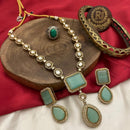 FS Collection Gold Plated Crystal Stone Necklace Set