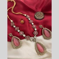 FS Collection Gold Plated Crystal Stone Necklace Set