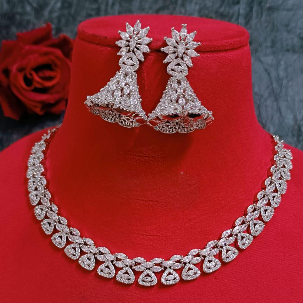 FS Collection American Diamond Necklace Set