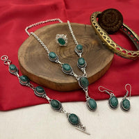 FS Collection Silver Plated Necklace Set