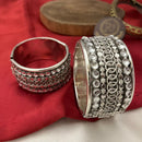 FS Collection Oxidised Plated Openable Bangle