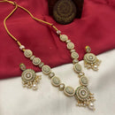 FS Collection Gold Plated Crystal Stone Necklace Set