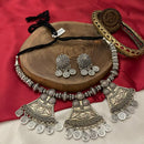 FS Collection Oxidised Plated Necklace Set