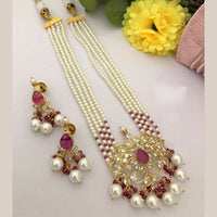 FS Collection Gold Plated Pearl Necklace Set