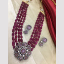 FS Collection Gold Plated Beads And Crystal Stone Necklace Set