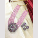 FS Collection Gold Plated Beads And Crystal Stone Necklace Set