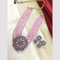 FS Collection Gold Plated Beads And Crystal Stone Necklace Set