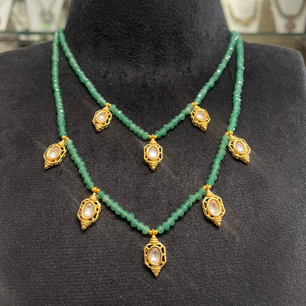 FS Collection Gold Plated Beads Necklace Set